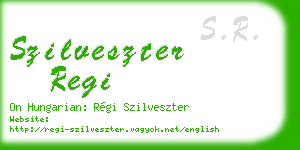 szilveszter regi business card